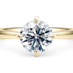 Μονόπετρο χρυσό Κ18 με διαμάντια - online monopetro.com.gr