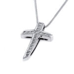 Σταυρός diamonds 18κ για αρραβώνα