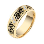 Μπριγιάν βέρες κίτρινο χρυσό