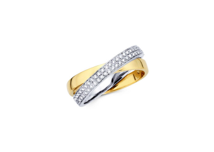 Δίχρωμο δαχτυλίδι αρραβώνα με διαμάντια Tiffany