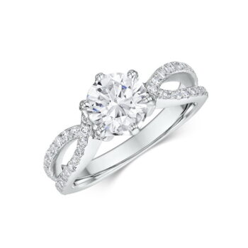 Solitaire ring diamonds white gold K18 - Email info@ketsetzoglou.com