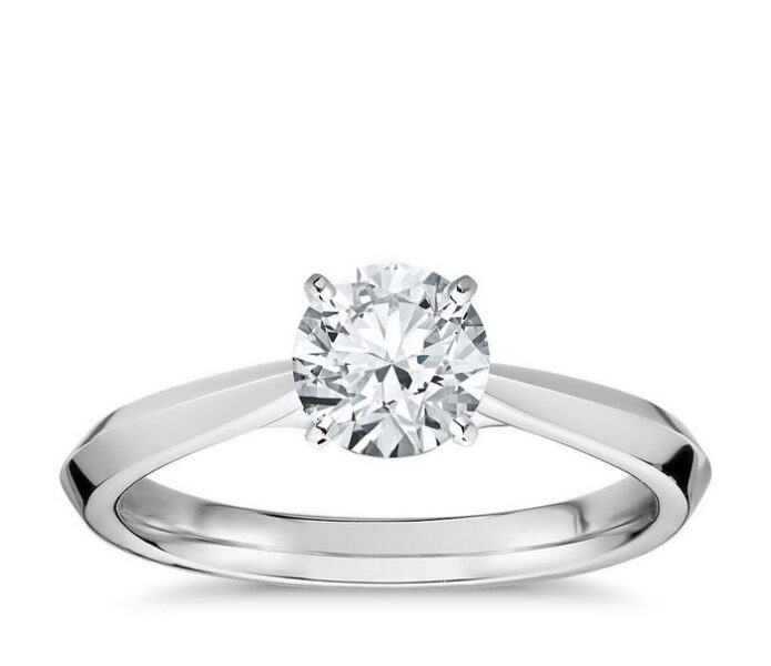 Μονόπετρο δαχτυλίδι λευκόχρυσο - Solitaire Diamond Ring Athens