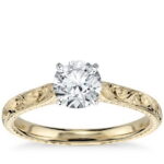 Double coloured Solitaire ring