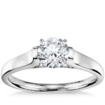 Μονόπετρο δαχτυλίδι λευκόχρυσο Κ18 | Ketsetzoglou Diamond |