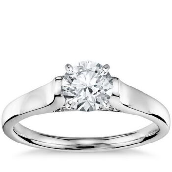 Μονόπετρο δαχτυλίδι λευκόχρυσο | Ketsetzoglou Diamond Ring Athens |