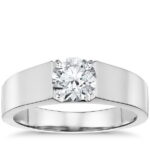 Solitaire white gold ring with diamond - Ketsetzoglou.com