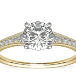 Μονόπετρο δαχτυλίδι δίχρωμο