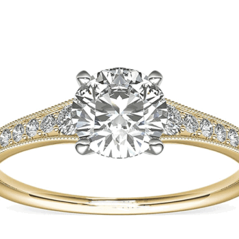 Μονόπετρο δαχτυλίδι δίχρωμο