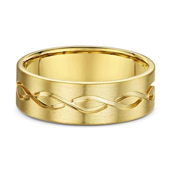 Χρυσές βέρες γάμου με σχέδιο - Ketsetzoglou Wedding Rings