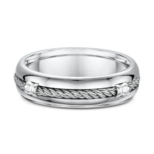 Βέρες λευκόχρυσες με σχέδιο vintage - Ketsetzoglou Rings