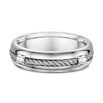 Βέρες λευκόχρυσες με σχέδιο vintage - Ketsetzoglou Rings