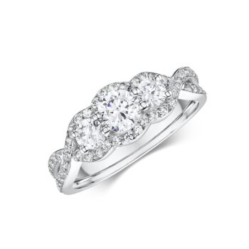 Solitaire ring white gold with diamonds - Online eshop ketsetzoglou.com