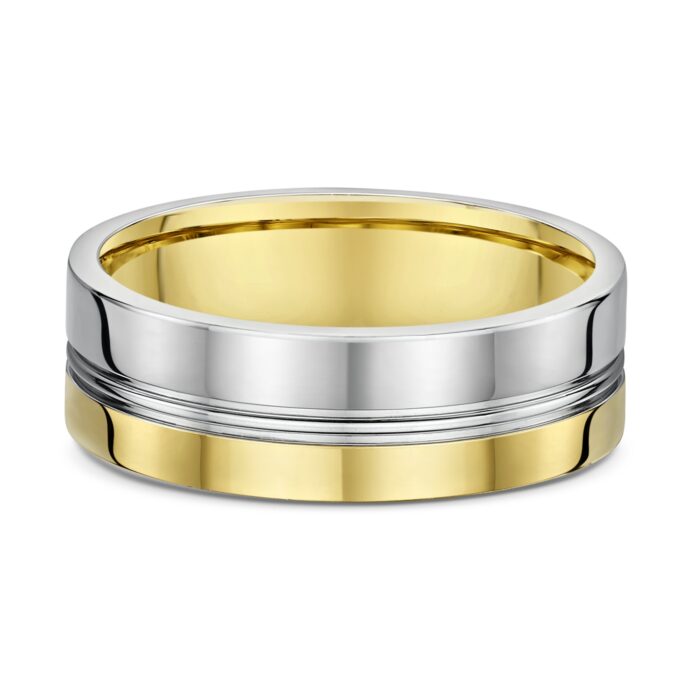 Βέρες δίχρωμες με σχέδιο κομψές - Ketsetzoglou Wedding Rings