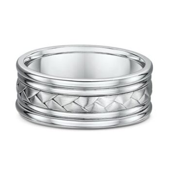 Βέρες λευκόχρυσες με σχέδιο πλεχτό - Ketsetzoglou Wedding Band