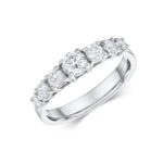 Μισοβέρο δαχτυλίδι με διαμάντια κ18 - monopetro.com.gr