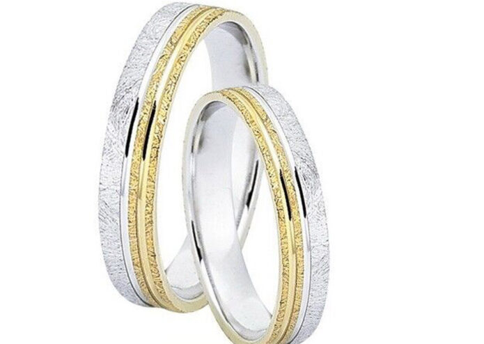 Σατινε βερες διχρωμες χειροποιητες - Ketsetzoglou Wedding Rings