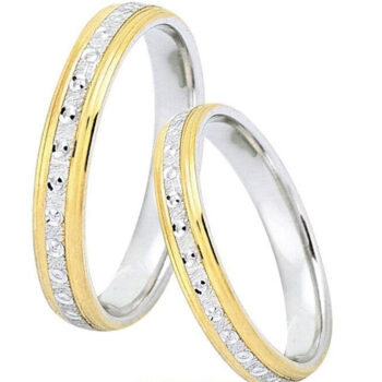 χειροποιητη βερα διχρωμη γαμου - Ketsetzoglou Wedding Rings
