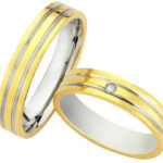 Βερα διχρωμη με μπριγιαν γαμου - Ketsetzoglou Jewellery