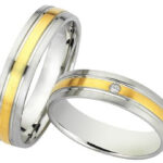 Κομψές βέρες δίχρωμες με μπριγιάν - Ketsetzoglou Jewellery