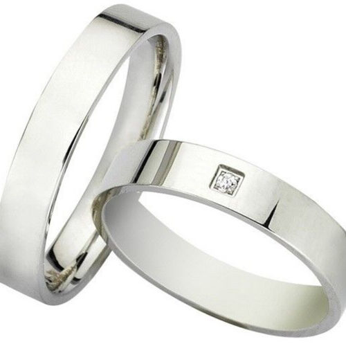 λευκοχρυσες βερες σε απλες γραμμες - Wedding Rings
