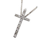 Σταυρός λευκόχρυσος χειροποίητος με διαμάντια-Ketsetzoglou.com