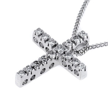 Σταυρός λευκόχρυσος με διαμάντια - Ketsetzoglou Jewellery