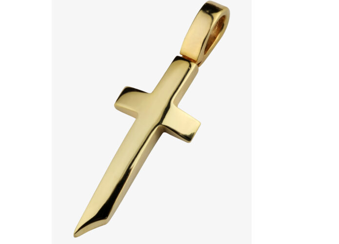 Σταυρός βάπτισης χειροποίητος σε χρυσό - Ketsetzoglou Jewellery