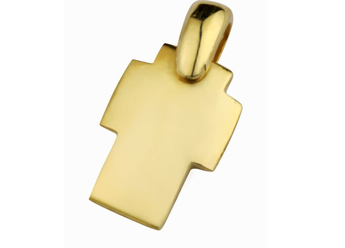 Σταυρός βάπτισης σε κίτρινο χρυσό - Ketsetzoglou Jewellery