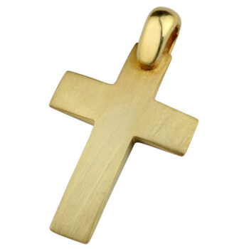 Κλασικός βαπτιστικός σταυρός σε χρυσό -Online Ketsetzoglou.com
