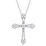 Χειροποίητος σταυρός λευκόχρυσος 18Κ
