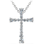 Λευκόχρυσος σταυρός σικ & μίνιμαλ - Ketsetzoglou Jewellery