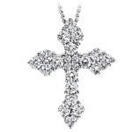 λευκόχρυσος σταυρός με λαμπρή πολυτέλεια - monopetro.com.gr