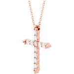 Χειροποίητος σταυρός σε ροζ χρυσό