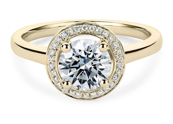 Elegant μονόπετρο δαχτυλίδι με διαμάντια