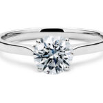 λευκόχρυσο μονόπετρο με διαμάντι υψηλής αισθητικής - monopetro.com.gr