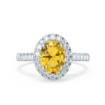 Δαχτυλίδι με κίτρινο οβάλ μπριγιάν- Ketsetzoglou Diamond