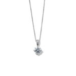 Μονόπετρα κολιέ μπριγιάν Κ18 - Ketsetzoglou Exclusive Jewellery