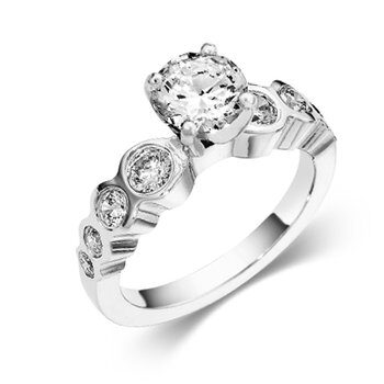 Μονόπετρο με μπριγιάν λευκόχρυσο - Solitaire Engagement Ring Diamond