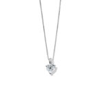 Μονόπετρο κολιέ καρδιά Κ18