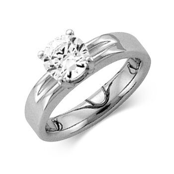 Μονόπετρο δαχτυλίδι με διαμάντι λευκόχρυσο - eshop monopetro.com.gr