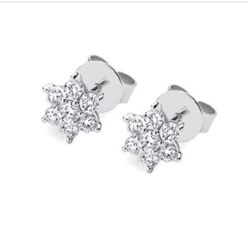 Κλασικά σκουλαρίκια με διαμάντια