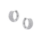 Λευκόχρυσα σκουλαρίκια μπριγιάν -Ketsetzoglou Exclusive Jewelry