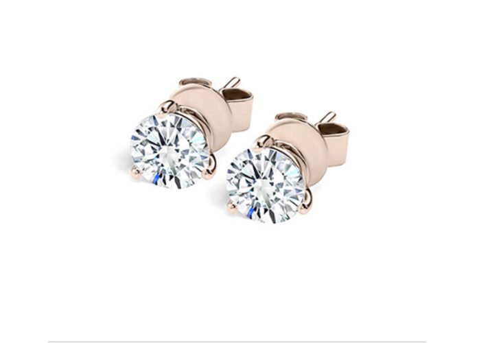 Σκουλαρικια μπριγιαν ροζ χρυσο - Ketsetzoglou Diamond Earings
