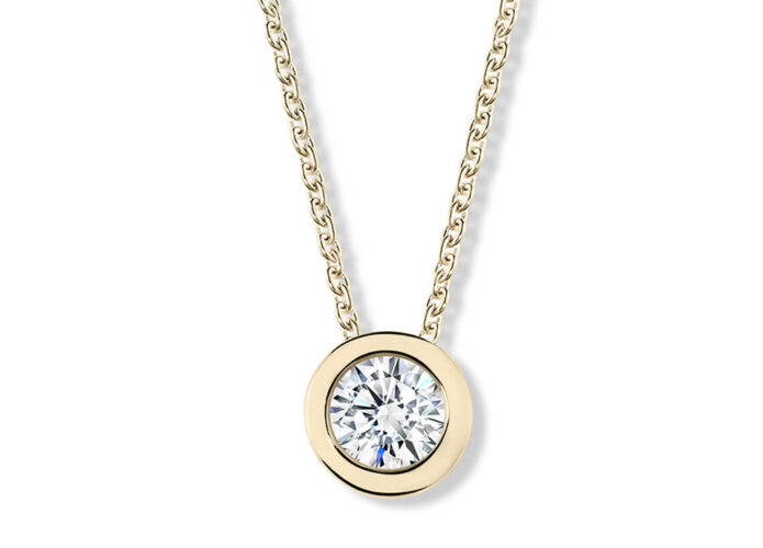 Κολιέ με διαμάντι κίτρινο χρυσό - Ketsetzoglou Diamond Necklaces