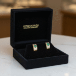 Σκουλαρίκια με σμαράγδι Κ18 καρατίων - Ketsetzoglou Jewellery
