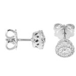 Νυφικα μονοπετρα σκουλαρικια Κ18 - Ketsetzoglou Diamonds