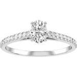 Μονόπετρα μπριγιάν 18κ αρραβώνα - Natural Diamond Rings