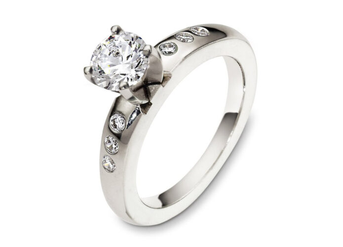 Μονόπετρα δαχτυλίδια κ18 με διαμάντια | Love Engagement Ring |
