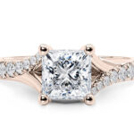 Ροζ χρυσό μονόπετρο με διαμάντια - Δείτε online τώρα ketsetzoglou.com