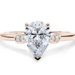 Ροζ χρυσό μονόπετρο μπριγιάν Κ18  - Online Ketsetzoglou.com